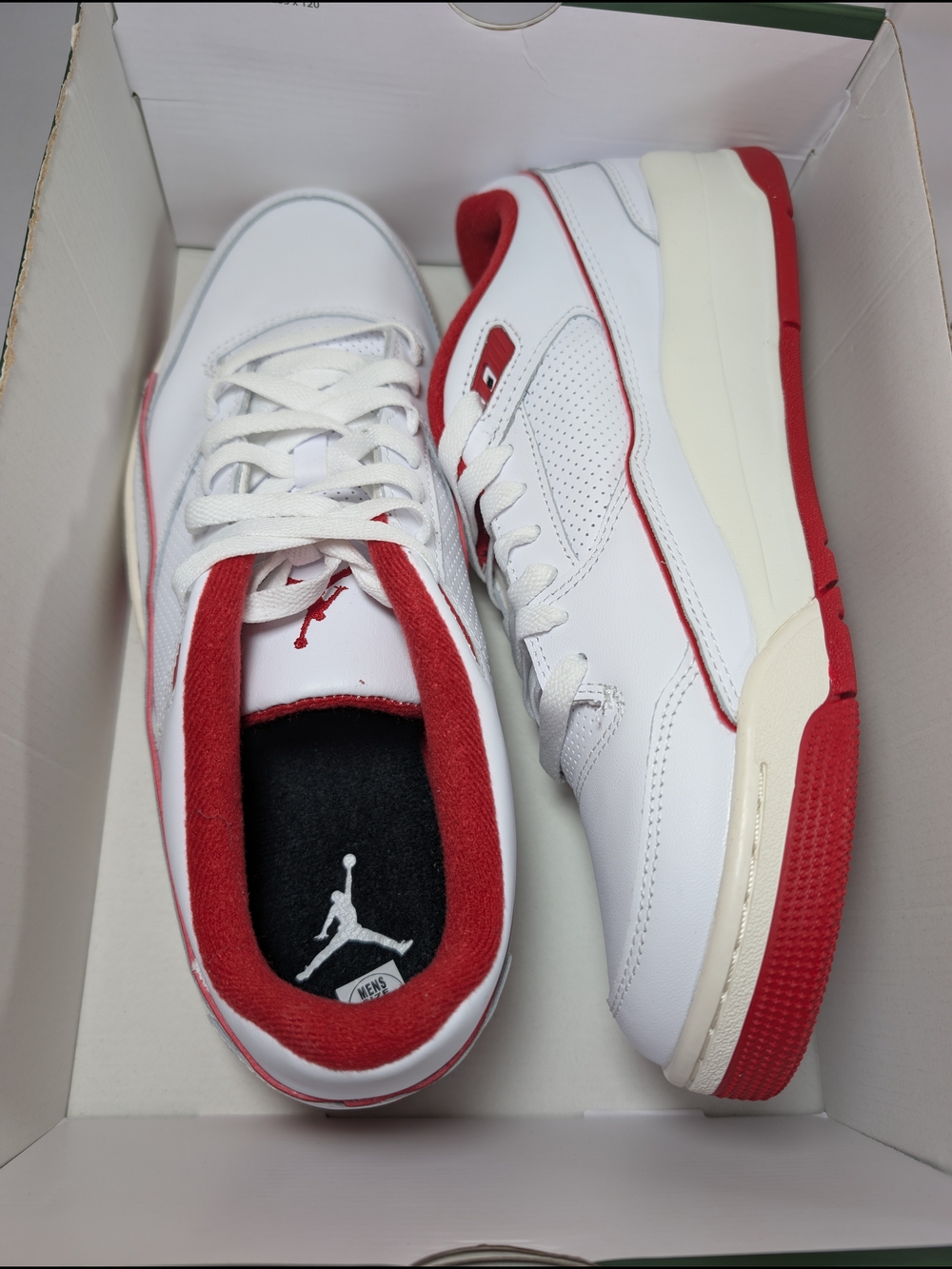 Jordan Flight Court White Versaty Red HF3255 106 Men's Size 11 BOX NO LID